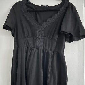 Black Floor-Length BloomChic Dress